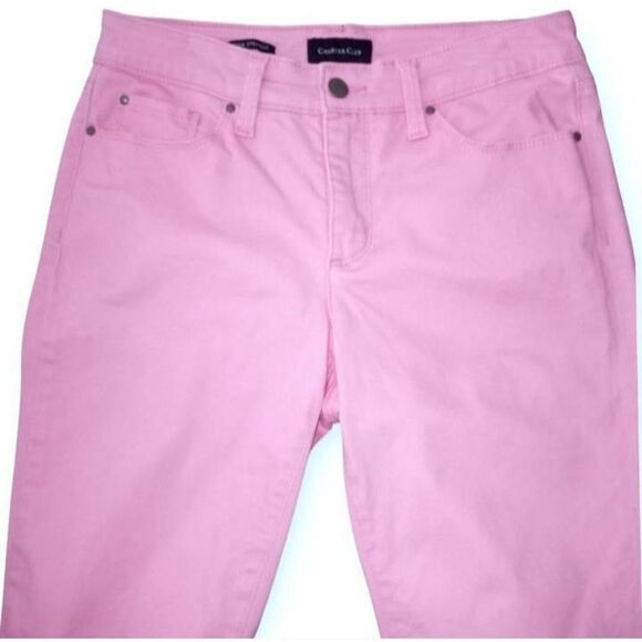 Charter Club Lexington Tummy Control Pink Straight Leg Jeans Sz.4P EUC - Picture 3 of 9